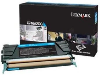 Lexmark Original Toner cyan 7.000 Seiten (X746A3CG) für X746de, 748de/dte