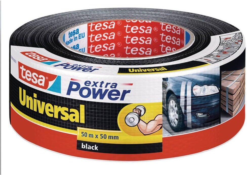 Thumbnail - tesa Gewebebänder extra Power Universal 50 mm x 50 m schwarz