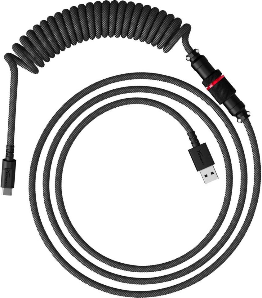 HyperX USB-C Spiralkabel grau-schwarz