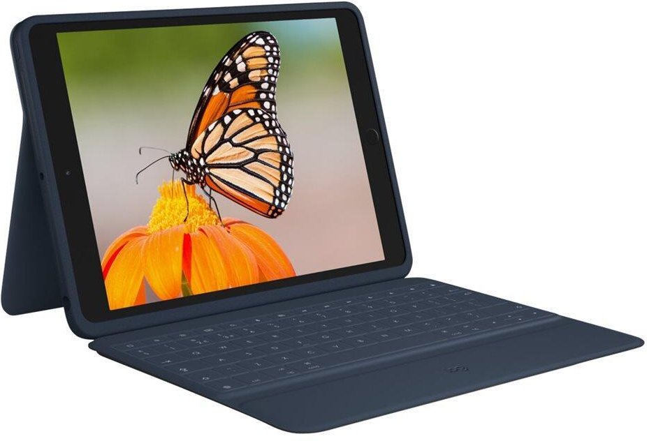 Logitech Rugged Combo 3 for Education Master Pack Tastatur und Foliohülle für 10,2" Apple iPad, Classic Blue