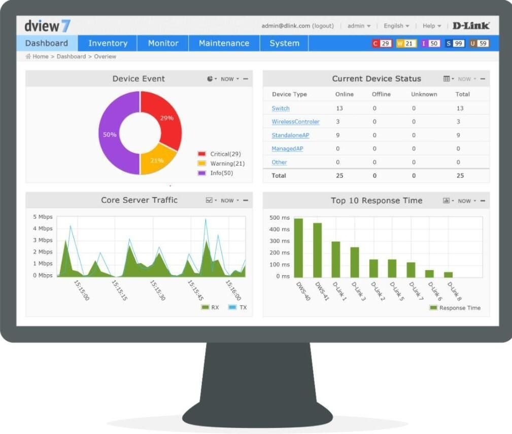 D-Link DGS-1100-08P EasySmart Switch - V2 - Switch - Smart - 8 x 10/100/1000 (PoE) - Desktop - PoE (64 W)