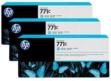 HP Original 771C Druckerpatrone 3x cyan hell 775ml (B6Y36A)