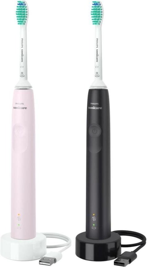 Philips 3100 Series HX3675 Zahnbürstenset - Black/Sugar Rose