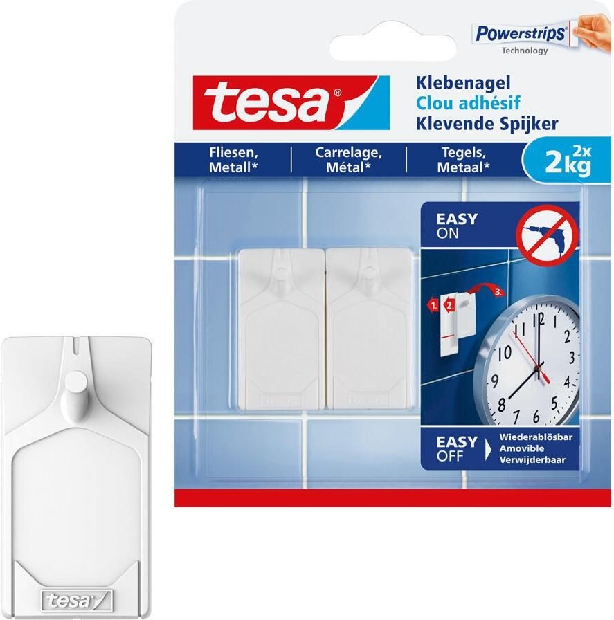 Thumbnail - tesa Powerstripes Klebenägel 2.4 cm x 4.5 cm weiß