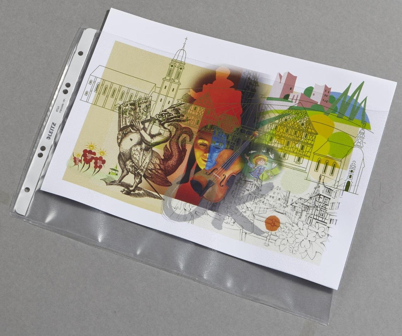 LEITZ Prospekthüllen DIN A4 quer 0.13 mm transparent