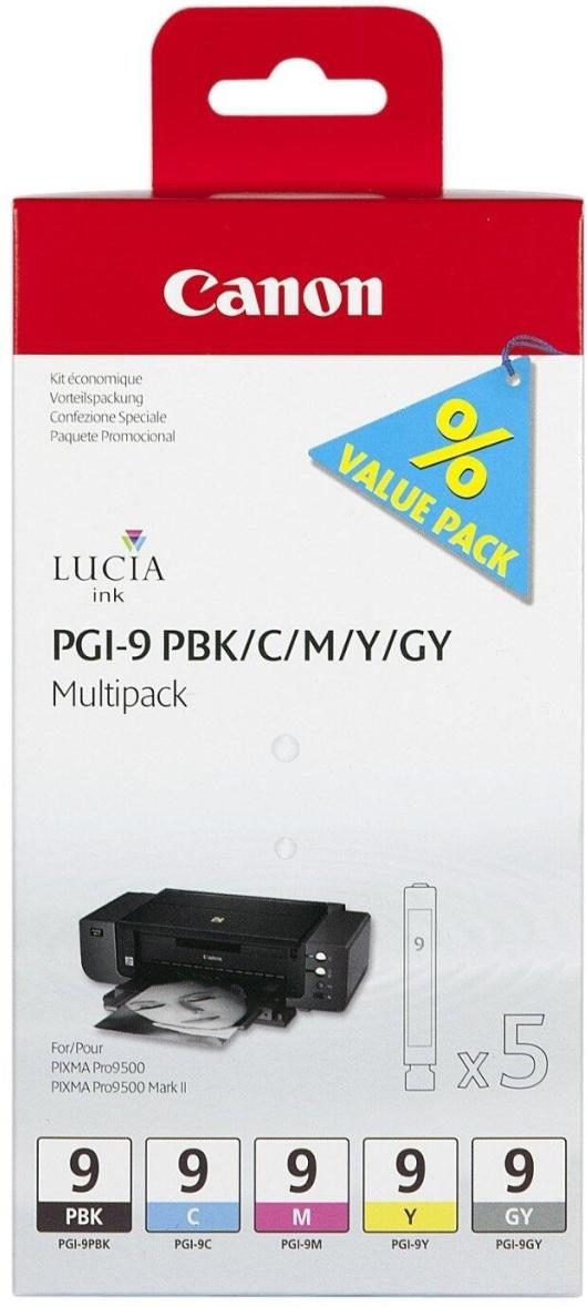 Canon Original PGI-9 Druckerpatronen 5er-Multipack - PBK/C/M/Y/GY