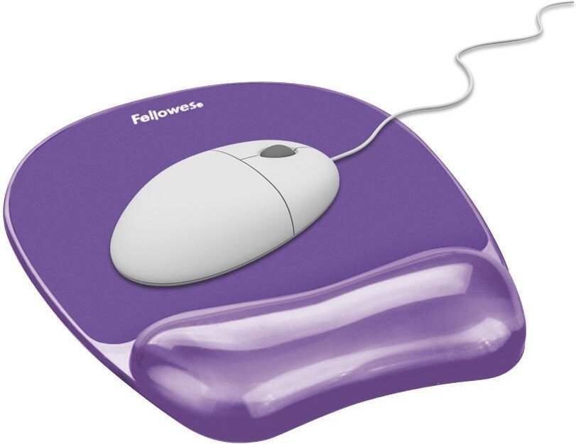 Fellowes Mousepad mit Handgelenkauflage Crystals Gel violett