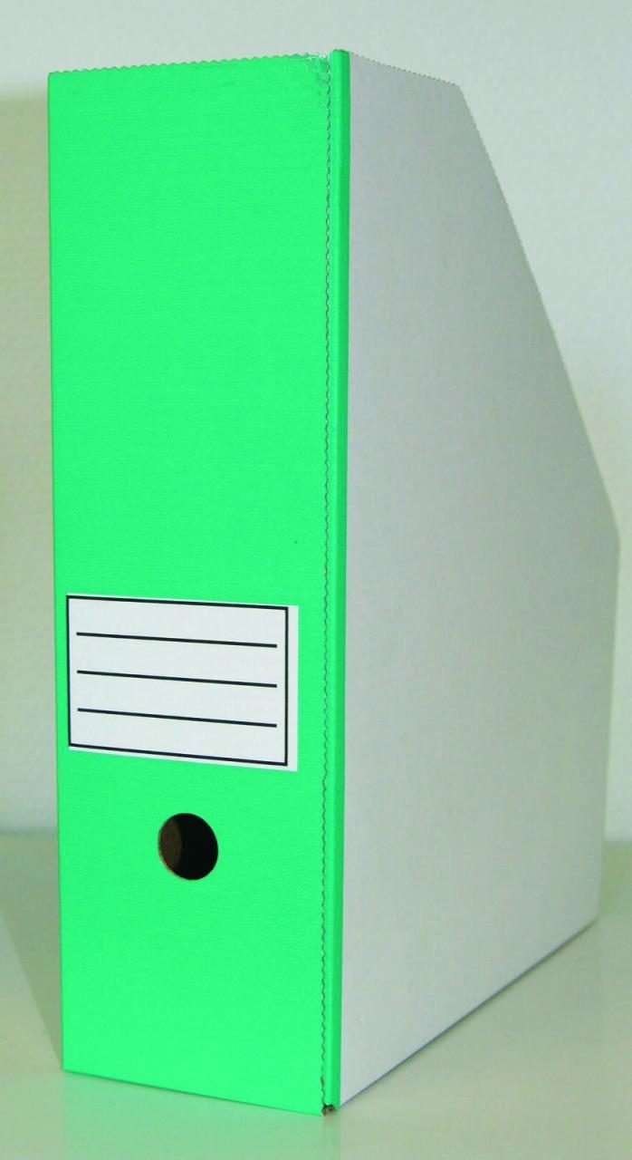 Top-Print Archiv-Stehsammler Wellpappe weiß/grün , DIN A4