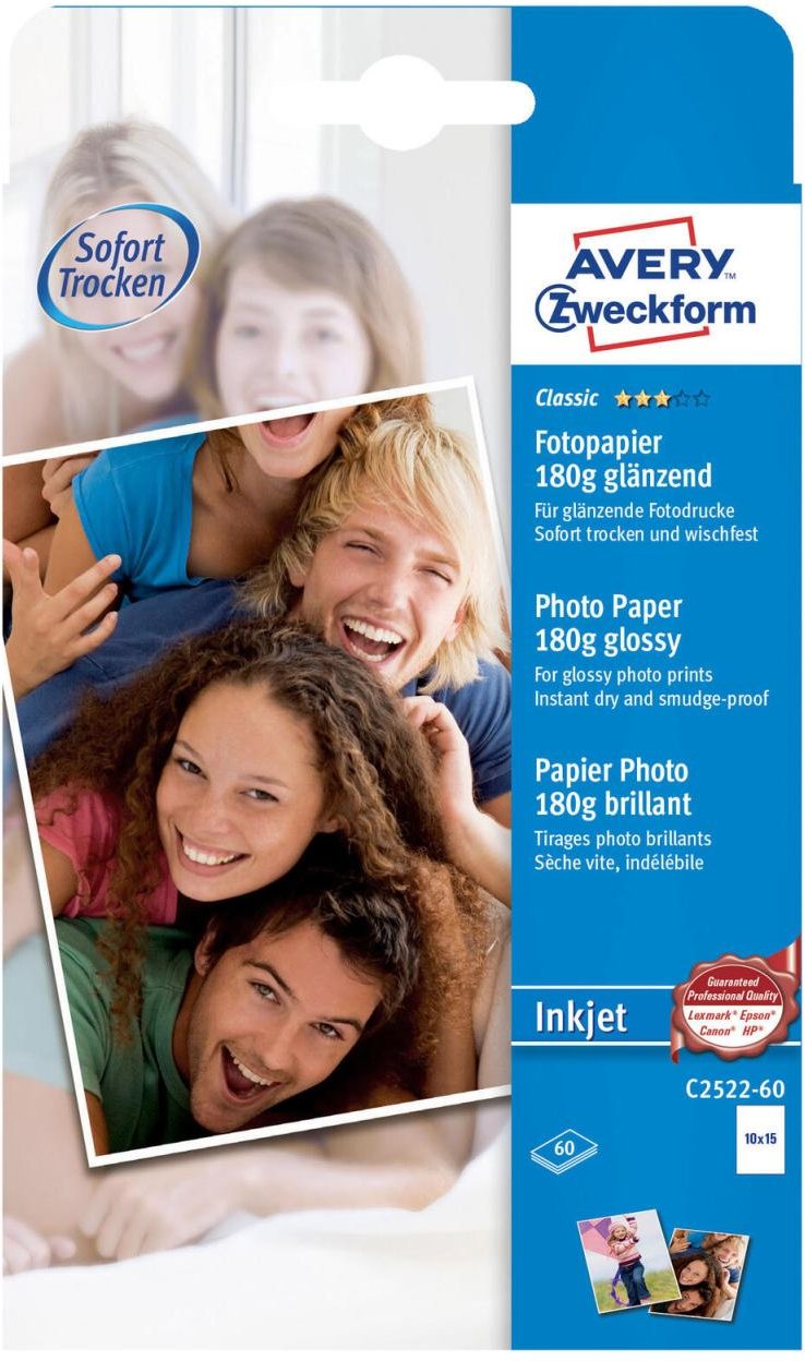 AVERY Zweckform Fotopapier 10,0 x 15,0 cm glänzend 180 g/m²