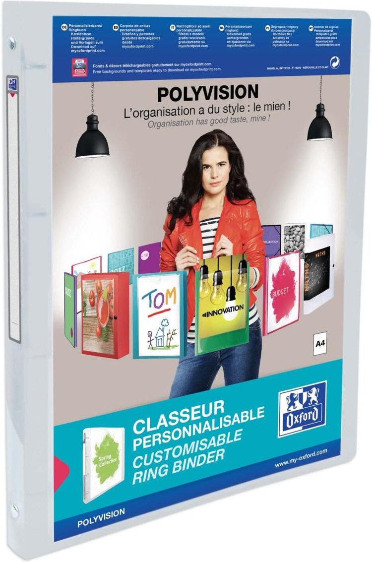 Thumbnail - OXFORD Präsentationsringbücher 4-Ringe DIN A4 2 cm transparent