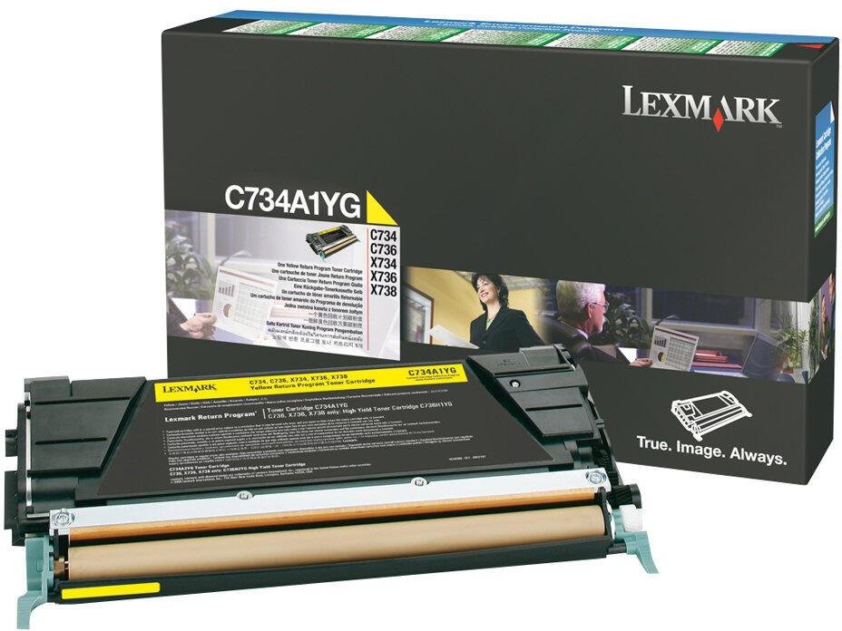 Lexmark Original Toner gelb 6.000 Seiten (C734A1YG) für C734dn/dtn/dw/n, C736dn/dtn/n, X734de, X736de, X738de/dte