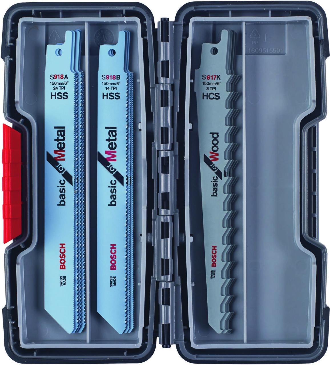 BOSCH ToughBox Basic Wood/Metal Säbelsägeblätter-Set 15-teilig