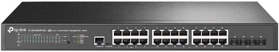 TP-Link Omada JetStream 24P Switch L2+ managed 16 x 10/100/1000/2.5G (PoE+) + 8 x 10/100/1000/2500 (PoE++) + 4 x 10 Gig