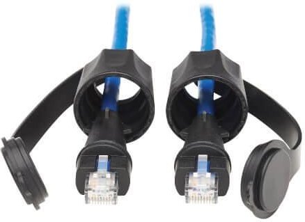 Eaton Tripp Lite Series Industrial Cat6 UTP Ethernet Kabel (RJ45 Stecker/Stecker), 100W PoE, CMR-LP, IP68, Blue, 33 ft.
