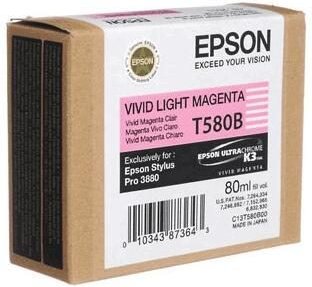 Epson Original T580B UltraChrome K3 Druckerpatrone magenta hell 80ml (C13T580B00)
