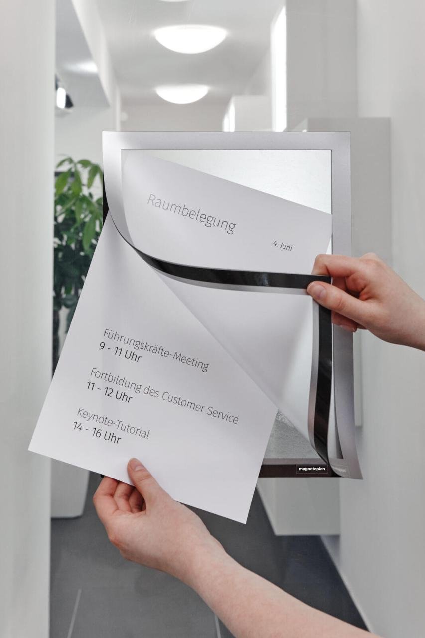 Thumbnail - magnetoplan Magnetrahmen selbstklebend A3 silber