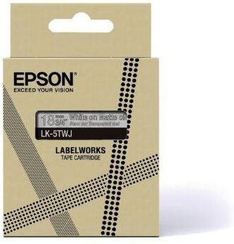 Epson LabelWorks LK-5TWJ - Weiß auf Matt-Transparent - Rolle (1,8 cm x 8 m) 1 Kassette