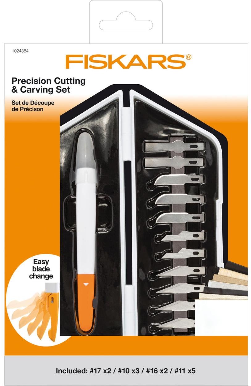 Thumbnail - FISKARS® Bastelmesser-Set weiß, orange