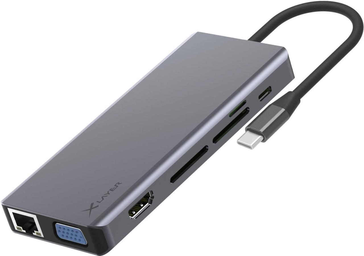 XLAYER Multiport-Adapter USB C Hub 13-in-1 13-in-1