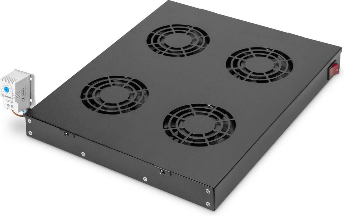 Digitus Lüftermodule für 19"-Schränke 4 Lüfter RAL9005 schwarz