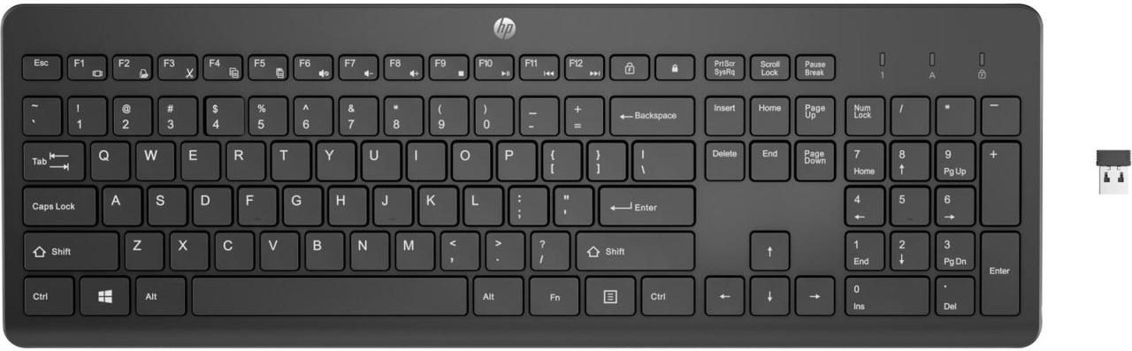 HP 230 Wireless Tastatur (kabellos, schwarz)