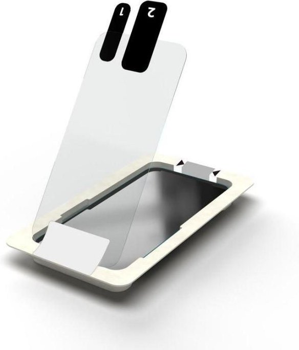 eSTUFF Titan Shield Screen Protector with mounting frame for iPhone 16e/14/13 Pro/13 - Clear