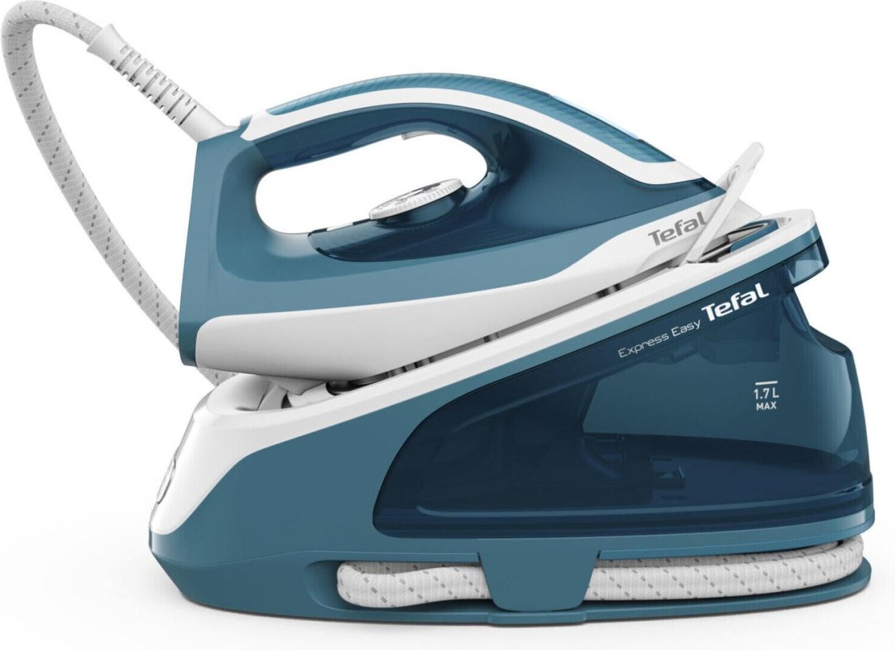 Tefal Express Easy Dampfbügeleisen, weiß/türkis