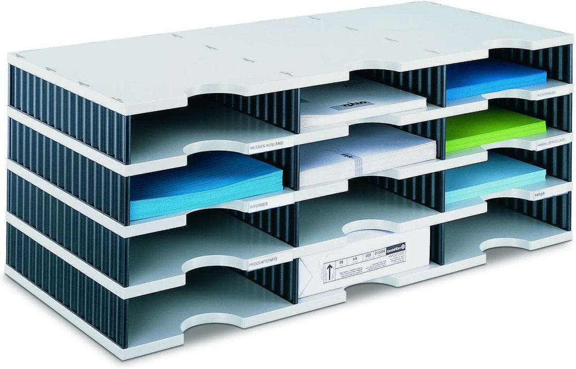 Thumbnail - styro Styrodoc Sortierstation DIN C4 12 -Fach grau/schwarz