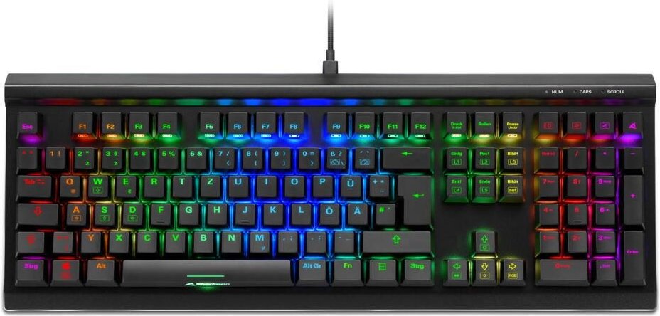 Sharkoon SKILLER SGK40 Black Gaming-Tastatur, Huano Red