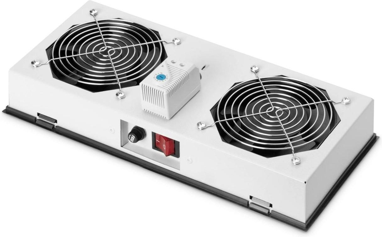 Digitus Dachlüftermodule für 19"-IP55 Wandgehäuse 2 Lüfter RAL7035 grau