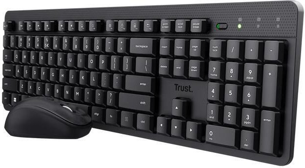 Trust Ody II Stilles kabelloses Tastatur-Maus-Set - Schwarz DE