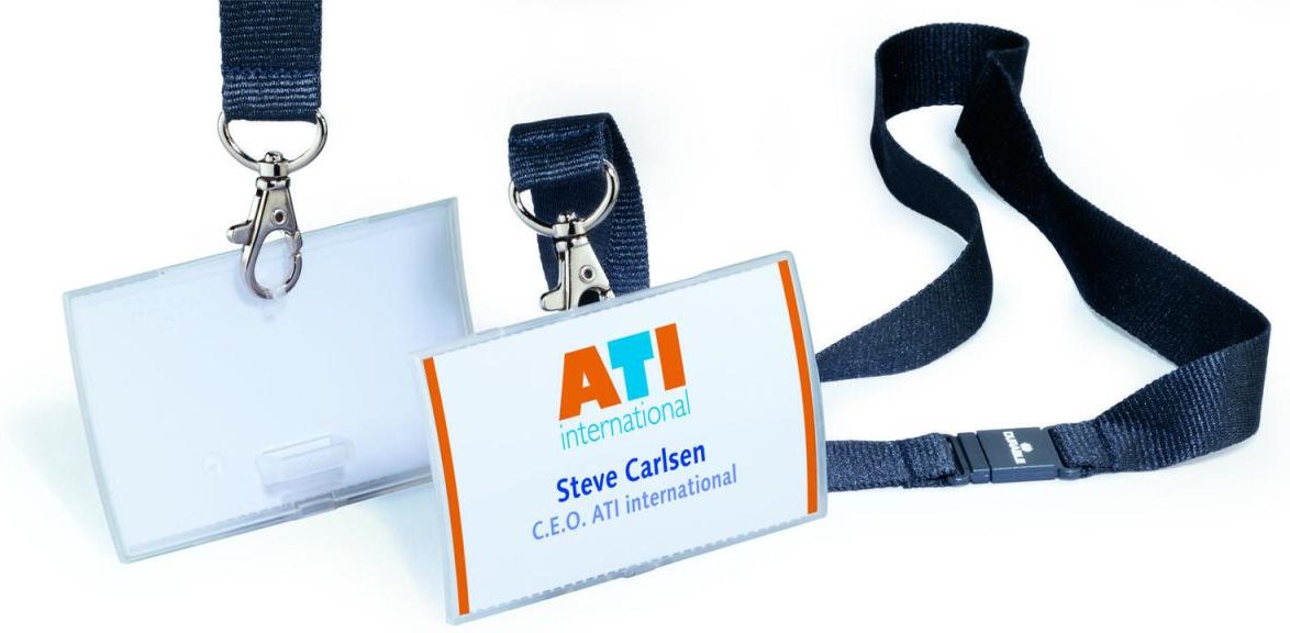 Thumbnail - DURABLE Click Fold Namensschilder transparent 9 cm x 5.4 cm