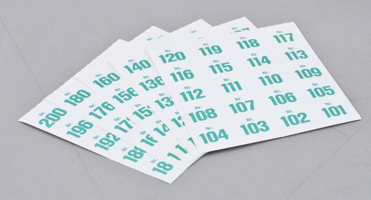 WOLF & APPENZELLER Klebenummern grün