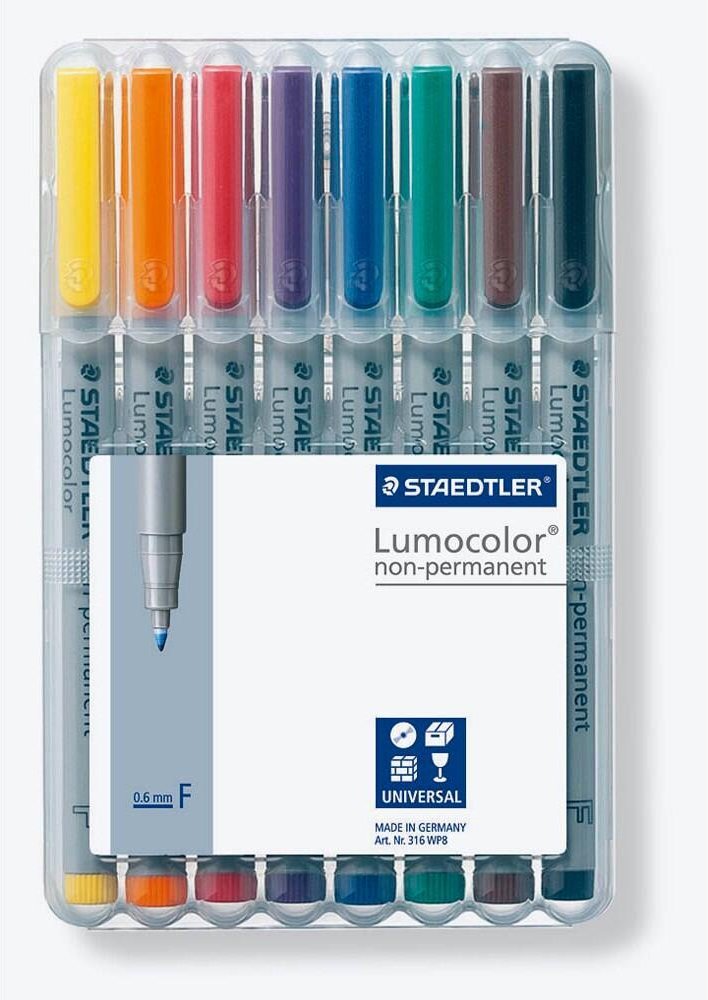 Thumbnail - STAEDTLER Lumocolor Folienstifte-Set farbsortiert non-permanent - 8 Stück