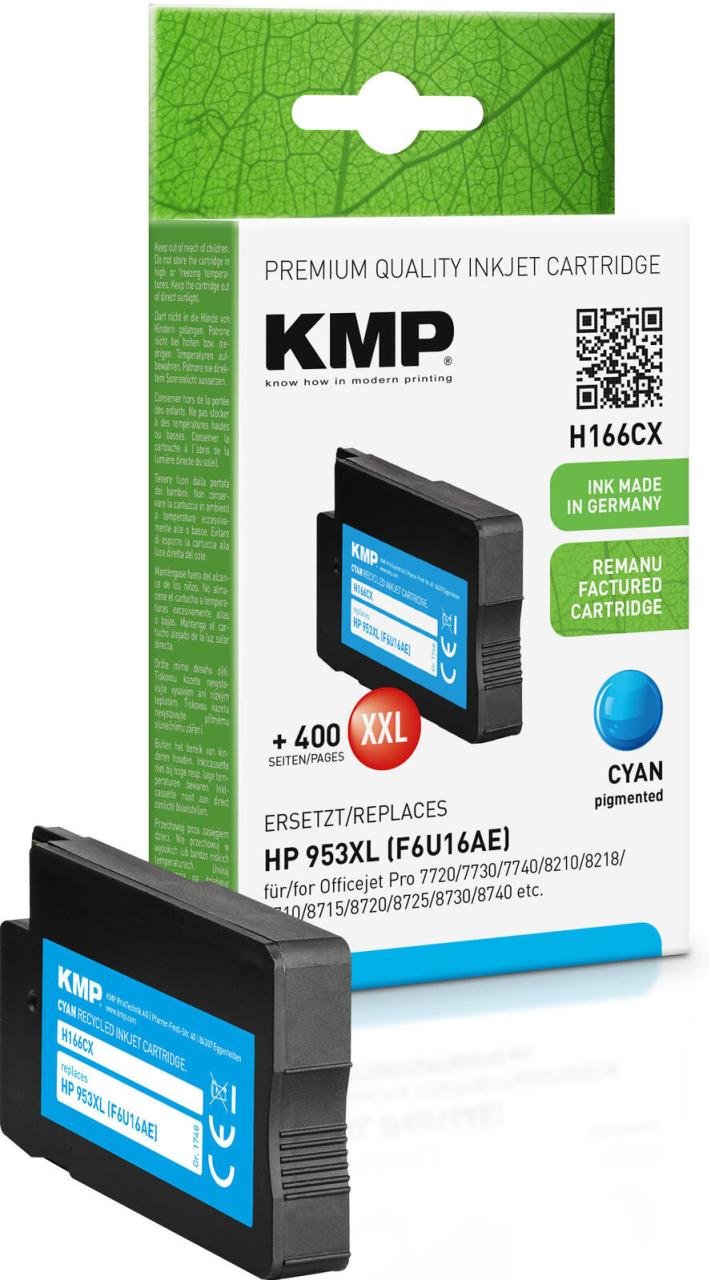 Thumbnail - KMP Druckerpatrone H166CX cyan kompatibel zu HP 953XL (F6U16AE)