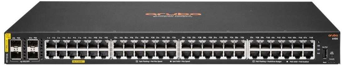 HPE Networking CX6100 Switch 48G Klasse 4 PoE 4SFP+ 740 W rackmountfähig