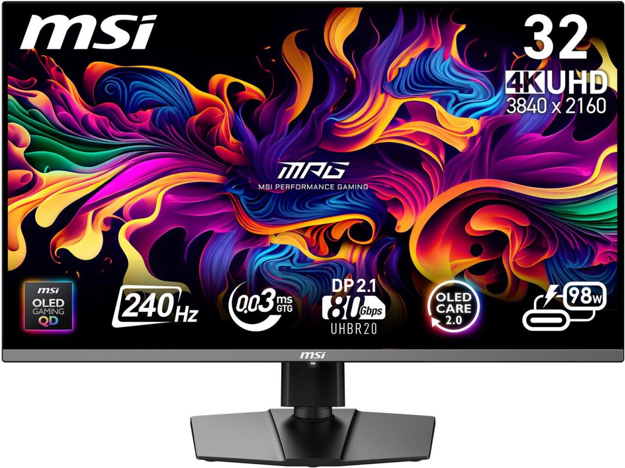 Thumbnail - MSI MPG 322URXDE QD-OLED 4K Ultra HD Gaming Display 80 cm (31.5")