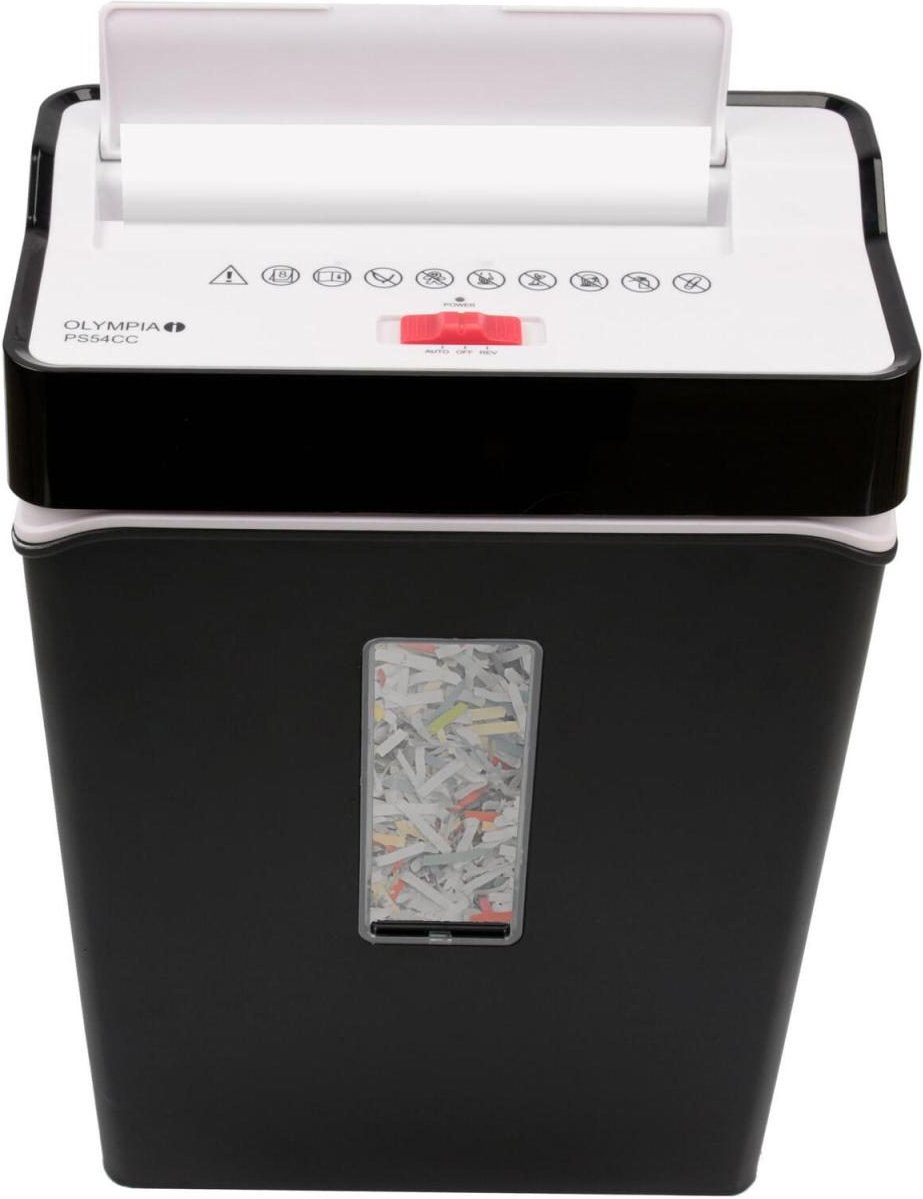 OLYMPIA PS54CC Aktenvernichter mit Partikelschnitt bis 8 Blatt schwarz