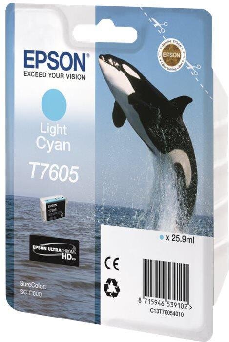 Epson Original T7605 Druckerpatrone Light Cyan 25,9ml (C13T76054010)