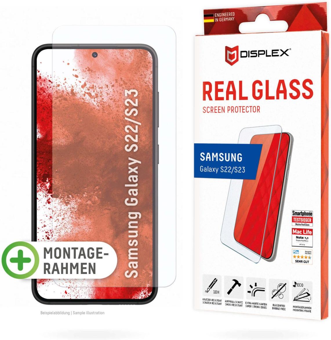 DISPLEX Panzerglas Displayschutz für Samsung Galaxy S22/ S23