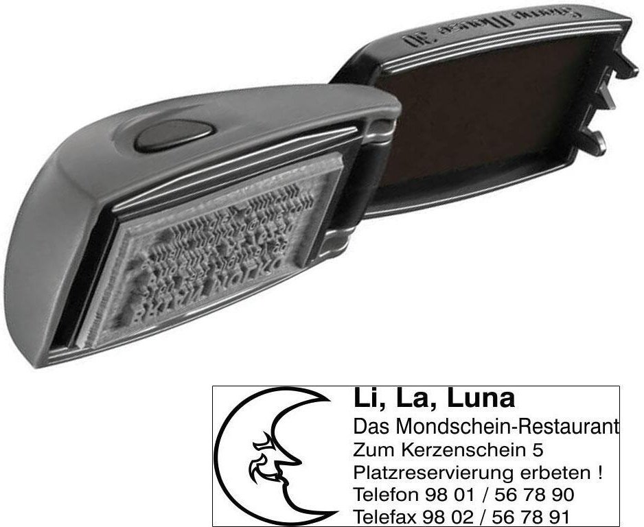 COLOP Textstempel, individualisierbar Eos Mouse 30 mit Logo