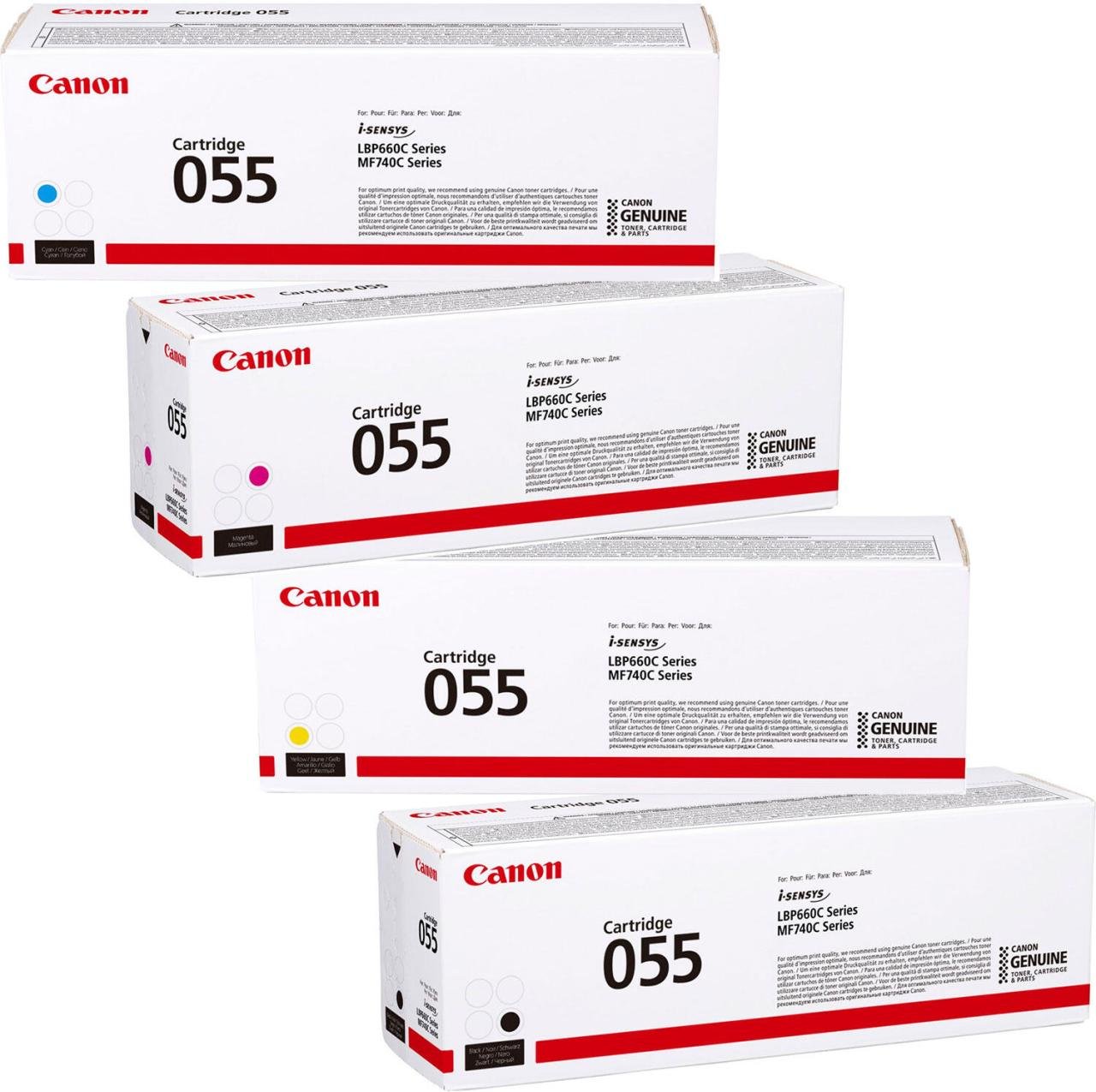 Canon Original 055 Toner - 4er-Set cyan, magenta, gelb, schwarz