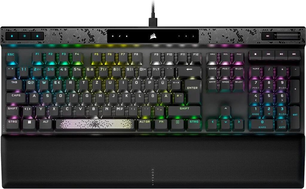 Corsair K70 MAX Gaming Tastatur - QWERTZ - Deutsch - Stahlgrau