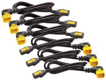 Thumbnail - APC AP8704R-WW Stromkabel-Set (je 6), verriegelbar, C13 auf C14 (90 Grad), 1,2 m