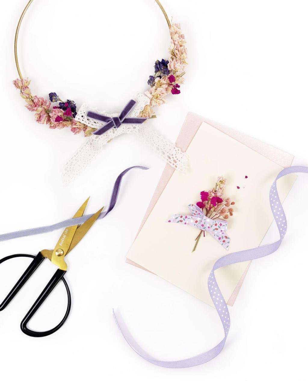 folia Geschenkbänder Sweet Bouquet blau/weiß