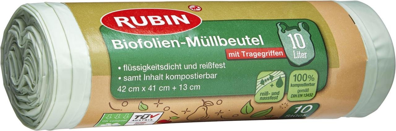 RUBIN Biomüllbeutel 10,0 l hellgrün