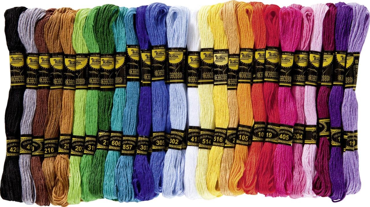 folia Garn Basic 1 mm x 8 m mehrfarbig