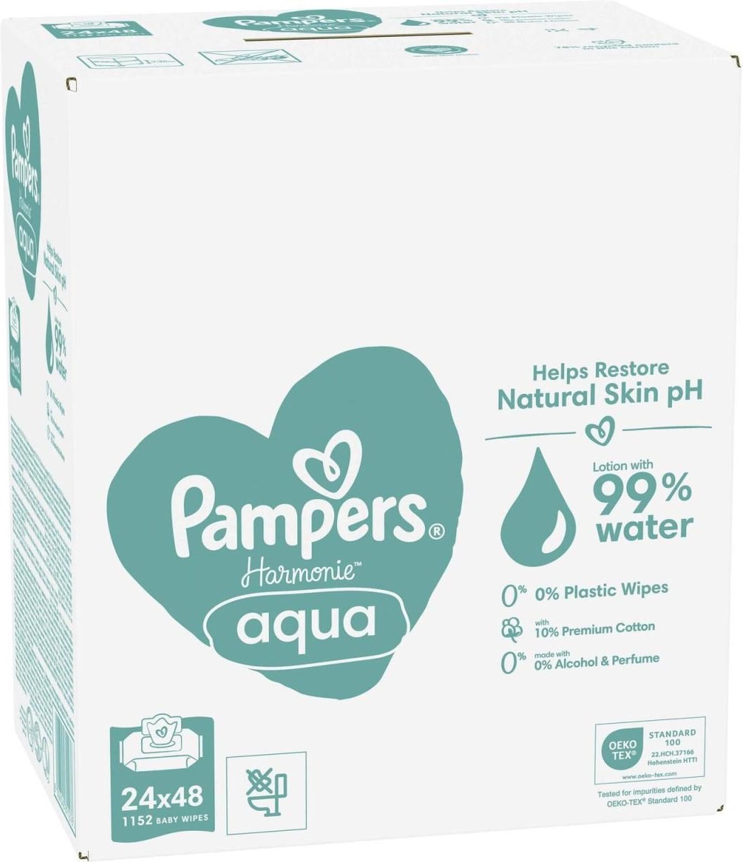 Pampers® Feuchttücher aqua Harmonie™ 1-lagig