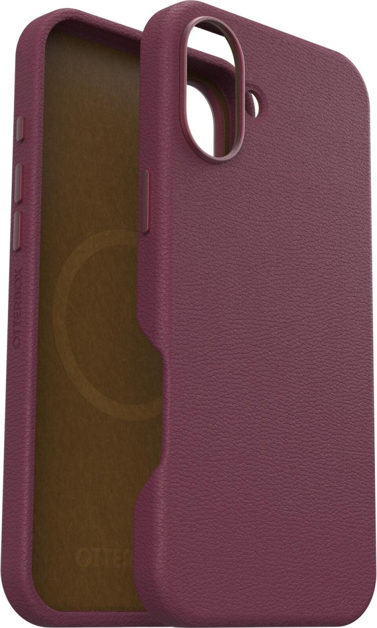 OtterBox Symmetry Cactus Leather Apple iPhone 16 Plus Maroon Bells - red