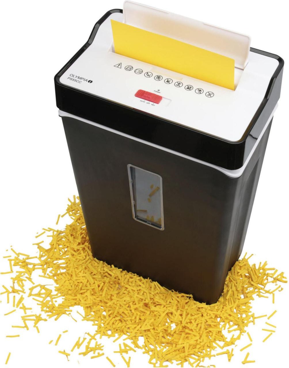 OLYMPIA PS55CC Aktenvernichter mit Partikelschnitt bis 10 Blatt schwarz